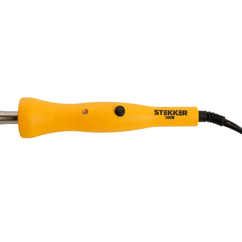 PLE201- 100 Паяльник 100W с кнопкой вкл., нихромовый нагреватель, долговечное жало, 230В фото 5