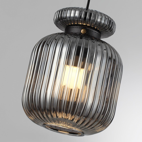 5042/1B PENDANT ODL24 373 черный/дымчатый/металл/стекло/эко.кожа Подвес E27 1*60W JUGI фото 3 5042/1B PENDANT ODL24 373 черный/дымчатый/металл/стекло/эко.кожа Подвес E27 1*60W JUGI фото 3