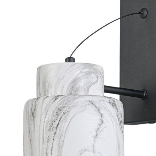 Настенный светильник Escada 1173/1A E27*60W Black/Marble white фото 3 Настенный светильник Escada 1173/1A E27*60W Black/Marble white фото 3