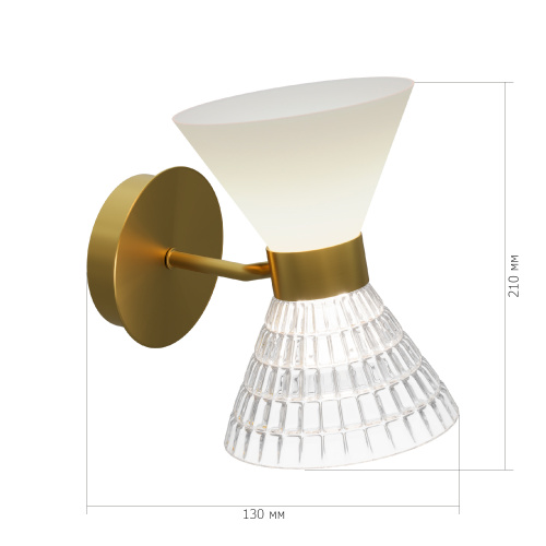 SL2004.301.02 Светильник настенный ST-Luce латунь/прозрачный, белый, латунь G9 LED 2*5W SPIRIT фото 2