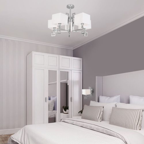 Потолочная люстра с абажурами 60115/5 хром фото 3