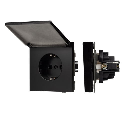 Механизм розетки влагозащищённый SCT-TENDO-MCP-PL-BK (230V, 16A) Arlight 054091 Механизм розетки влагозащищённый SCT-TENDO-MCP-PL-BK (230V, 16A) Arlight 054091