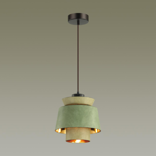 4992/1A PENDANT ODL23 381 зеленый/золотой/металл/экокожа Подвес E27 60W KRESSA фото 5 4992/1A PENDANT ODL23 381 зеленый/золотой/металл/экокожа Подвес E27 60W KRESSA фото 5