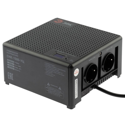 Стабилизатор напряжения ЭРА СНК-1500-УЦ Б0051111 Стабилизатор напряжения ЭРА СНК-1500-УЦ Б0051111