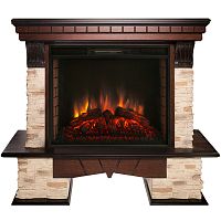 Каминокомплект ROCKLAND/ЧЕЛСИ Античный дуб с очагом Электроочаг EPSILON 26