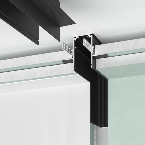 Slim Magnetic Коннектор угловой внутренний для встраиваемого шинопровода под ГКЛ 12,5мм черный 85211/00 85211/00