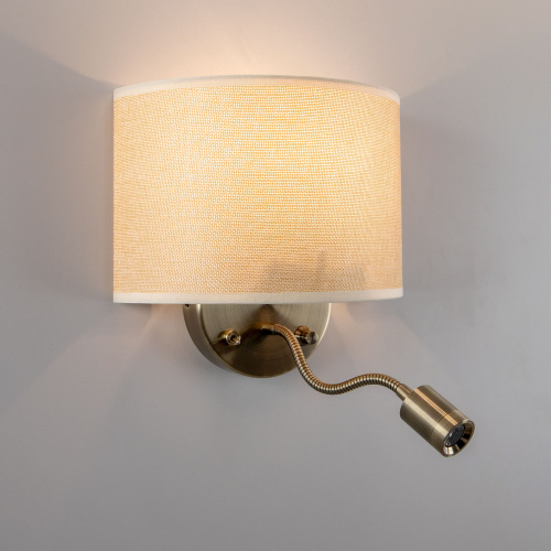 Citilux Декарт CL704306 Бра с бежевым абажуром и диммером фото 4 Citilux Декарт CL704306 Бра с бежевым абажуром и диммером фото 4