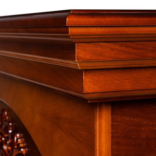 Каминокомплект NEAPOLIS/ЛАНКАСТЕР Светлый орех с очагом Электроочаг MAJESTIC LUX/МАДЖЕСТИК фото 7