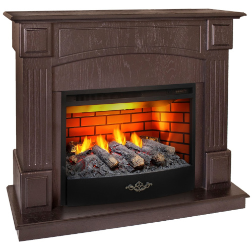 Электрокамин RealFlame Carolina 24/25,5 DN темный орех с очагом 3D Firestar 25,5 фото 2 Электрокамин RealFlame Carolina 24/25,5 DN темный орех с очагом 3D Firestar 25,5 фото 2