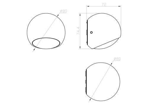 Уличный настенный светильник Outdoor O032WL-L3W3K фото 3