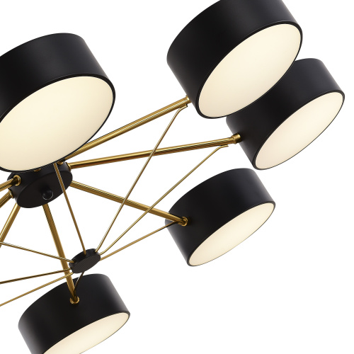 SLE6005-402-08 Светильник потолочный Черный, Золотистый/Черный LED 8*10W VALLE фото 3