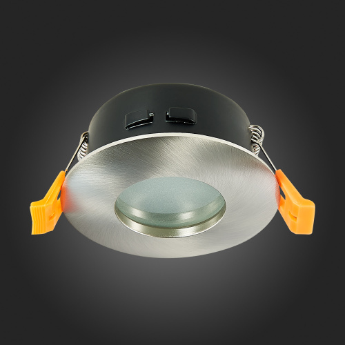 ST213.118.01 Св-к встр. Никель GU10 1*50W  IP44 D84xH50 220V Без ламп Встраиваемые светильники фото 8