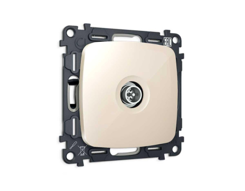 Комплект механизма TV розетки оконечной экранированной 5-1000MHz 3dB Ambrella Volt OMEGA Бежевый глянец QUANT (OP3130, VM199) MO313005 Комплект механизма TV розетки оконечной экранированной 5-1000MHz 3dB Ambrella Volt OMEGA Бежевый глянец QUANT (OP3130, VM199) MO313005