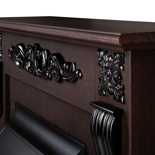 Электрокамин RealFlame Dominica DN орех с очагом Majestic Lux Brass фото 7