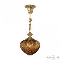 Подвесной светильник бронзовый с хрусталём 7003P/18 G Amber/H-1A