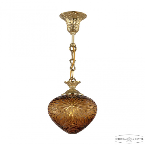Подвесной светильник бронзовый с хрусталём 7003P/18 G Amber/H-1A Подвесной светильник бронзовый с хрусталём 7003P/18 G Amber/H-1A