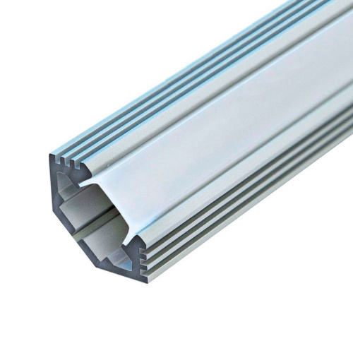 Профиль алюминиевый угловой с фаской, серебро, CAB272 фото 3