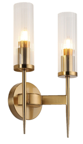 Бра с двумя плафонами латунь E14 39см Zortes CANDLE ZRS.16204.2 Бра с двумя плафонами латунь E14 39см Zortes CANDLE ZRS.16204.2