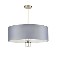 8108/7C MODERNI LN26 182 латунь титаниум/серый, металл/текстиль/стекло Люстра потолочная E14 7*40W 220V DAMONA