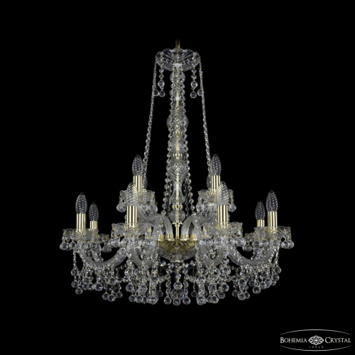 Люстра хрустальная 1409/8+4/240/h-77 G