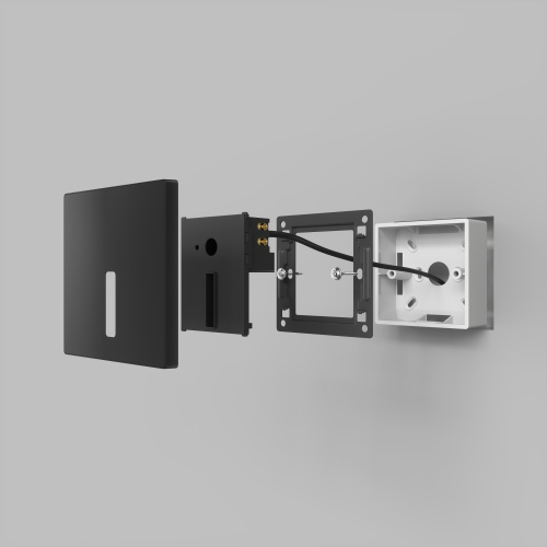 DK1030-BK Светильник встраиваемый в стену, IP 20, LED 3000K, 3 Вт, черный, алюминий фото 4