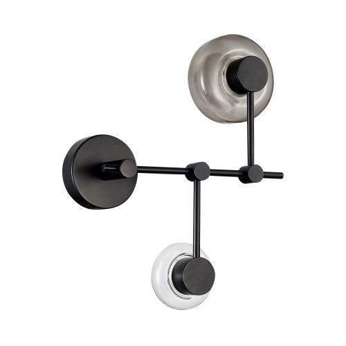 SL6005.401.02 Светильник настенный ST-Luce Черный/Дымчатый, Прозрачный LED 2*3W 3000K VALLO фото 2