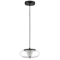 612117 Подвес PALERMO 8W LED 350LM G ЧЕРНЫЙ/ПРОЗРАЧНЫЙ 3000K