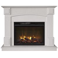 Каминокомплект CAROLINA/БОСТОН Береза белая с очагом Электроочаг MAGIC/МЕЙДЖИК 24