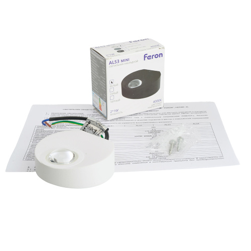 Светодиодный светильник стационарный Feron AL53 MINI 2*1W 4000K белый фото 5