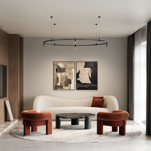 Esthetic Magnetic Шинопровод Round черный Ø1500 85217/00 фото 3