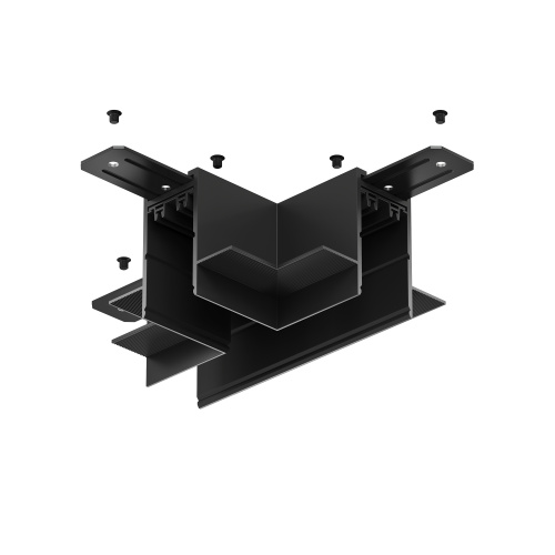 TR2113-BK Коннектор трека SMART для ГКЛ , \"Т\" образный, механический , черный. фото 3