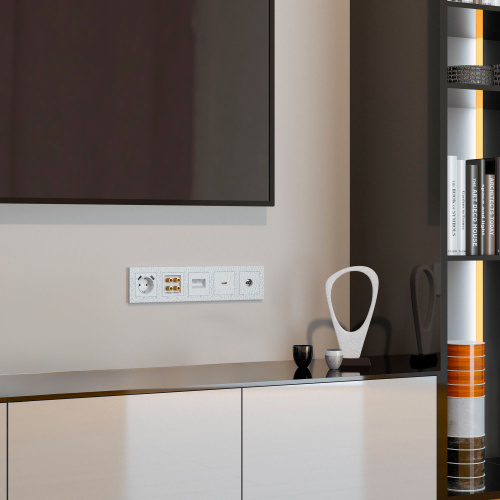 Накладка для розетки USB (Hammer белый) W1279501 фото 4