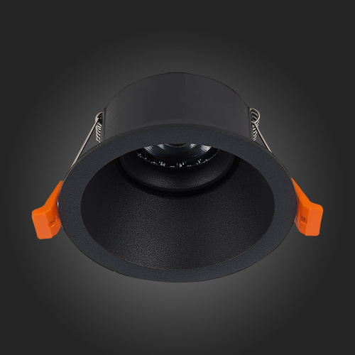 ST207.408.01 Св-к встр. Черный GU10 1*50W  D103xH52 220V Без ламп Встраиваемые светильники фото 8