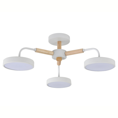 Светильник на штанге Escada 10270/3 LED*60W White/Wood фото 3 Светильник на штанге Escada 10270/3 LED*60W White/Wood фото 3