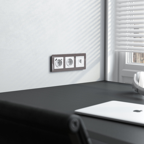 Розетка Ethernet RJ-45 (белый акрил) W1181041 фото 2