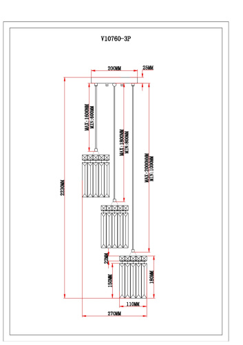 Светильник подвесной Moderli V10760-3P Levi фото 3