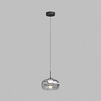 Светильник подвесной FLOA, 16 Вт, 3000К, ?280?1500 мм, металл, стекло, черный, дымчатый серый