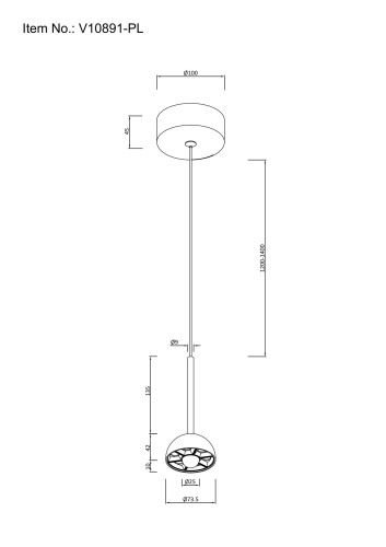 Светильник подвесной светодиодный Moderli V10891-PL Fiona фото 5