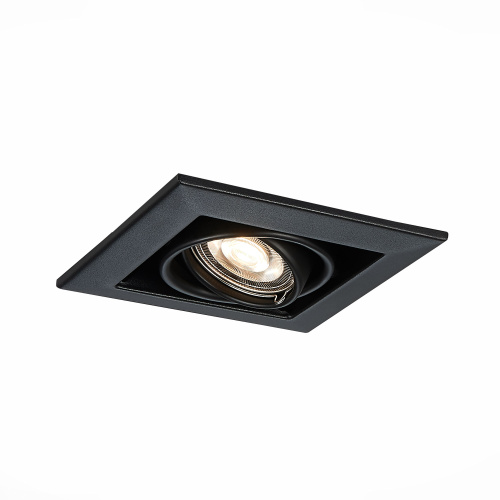 ST250.448.01 Св-к встр. Черный GU10 1*50W  L126xW126xH70 220V Без ламп Встраиваемые светильники фото 2