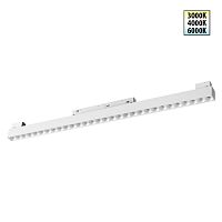 359624 SHINO NT25 158 белый Трековый светильник для низков. шинопровода с переключ. цв. темпер. IP20 LED 3000К\4000К\6000К 30W 48V FLUM