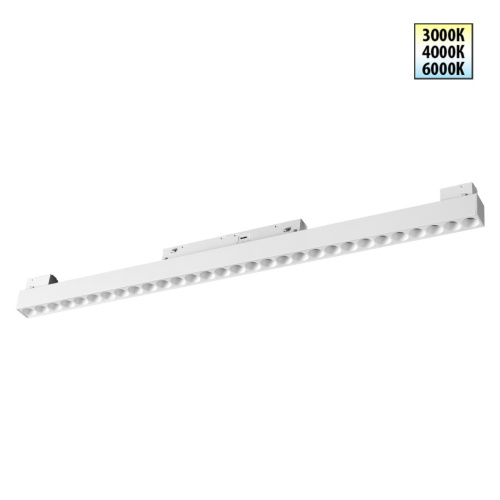 359624 SHINO NT25 158 белый Трековый светильник для низков. шинопровода с переключ. цв. темпер. IP20 LED 3000К\4000К\6000К 30W 48V FLUM