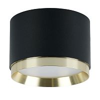Светильник потолочный Feron Barrel DUET HL459 12W, 230V,GX53, черный + золото IP20