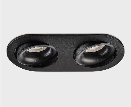 DE-2002 black светильник встраиваемый поворотный