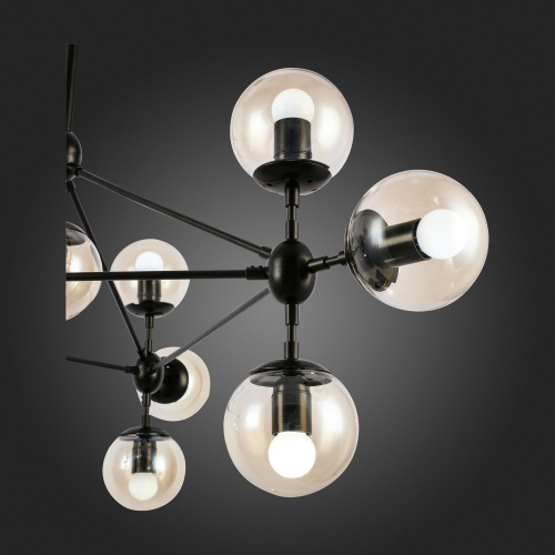 SLE154903-10 Светильник потолочный Черный/Янтарный E27 10*40W LACOTTA фото 3