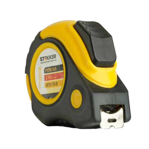 Рулетка, 5 м х 19 мм, прорезиненное покрытие, II класс точности, автостоп MTS-75-R фото 8