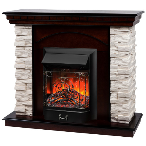 Каминокомплект ELFORD/РАЛЬФ Античный дуб с очагом Электроочаг MAJESTIC LUX/МАДЖЕСТИК фото 2