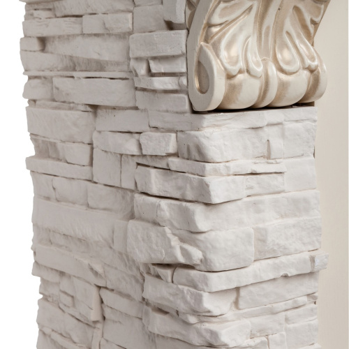 Каминокомплект ROCKLAND LUX/ЧЕЛСИ ЛЮКС Белый дуб с золотой патиной с очагом Электроочаг FIREFIELD 25 фото 8