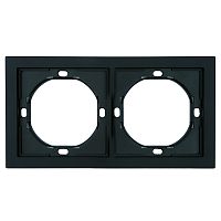 Рамка 2-местная, STEKKER, серия Мия, PFR00-3002-05, черный бархат