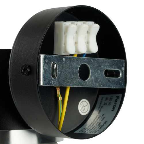 Светильник  настенный Feron HL4598  Barrel DUET 12W, 230V,GX53, черный + хром IP20 фото 10