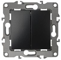 Выключатель двухклавишный ЭРА 12 10AX 250V 12-1004-05 Б0014655